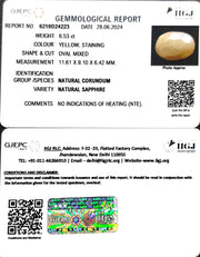 6.53/CT Natural Ceylonese Pukhraj with Govt Lab Certificate-4551